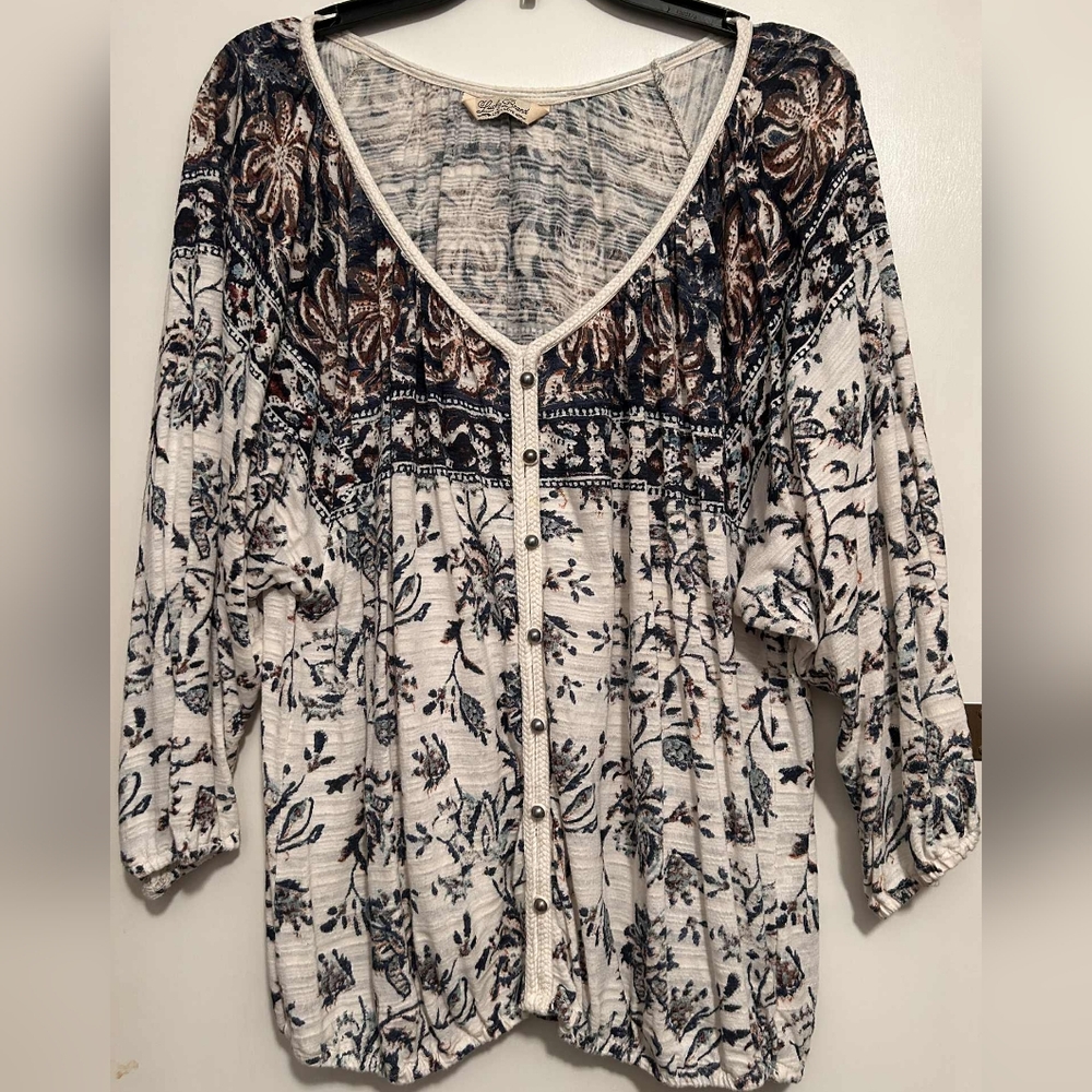 Lucky Brand Womens Blouse Sz Large